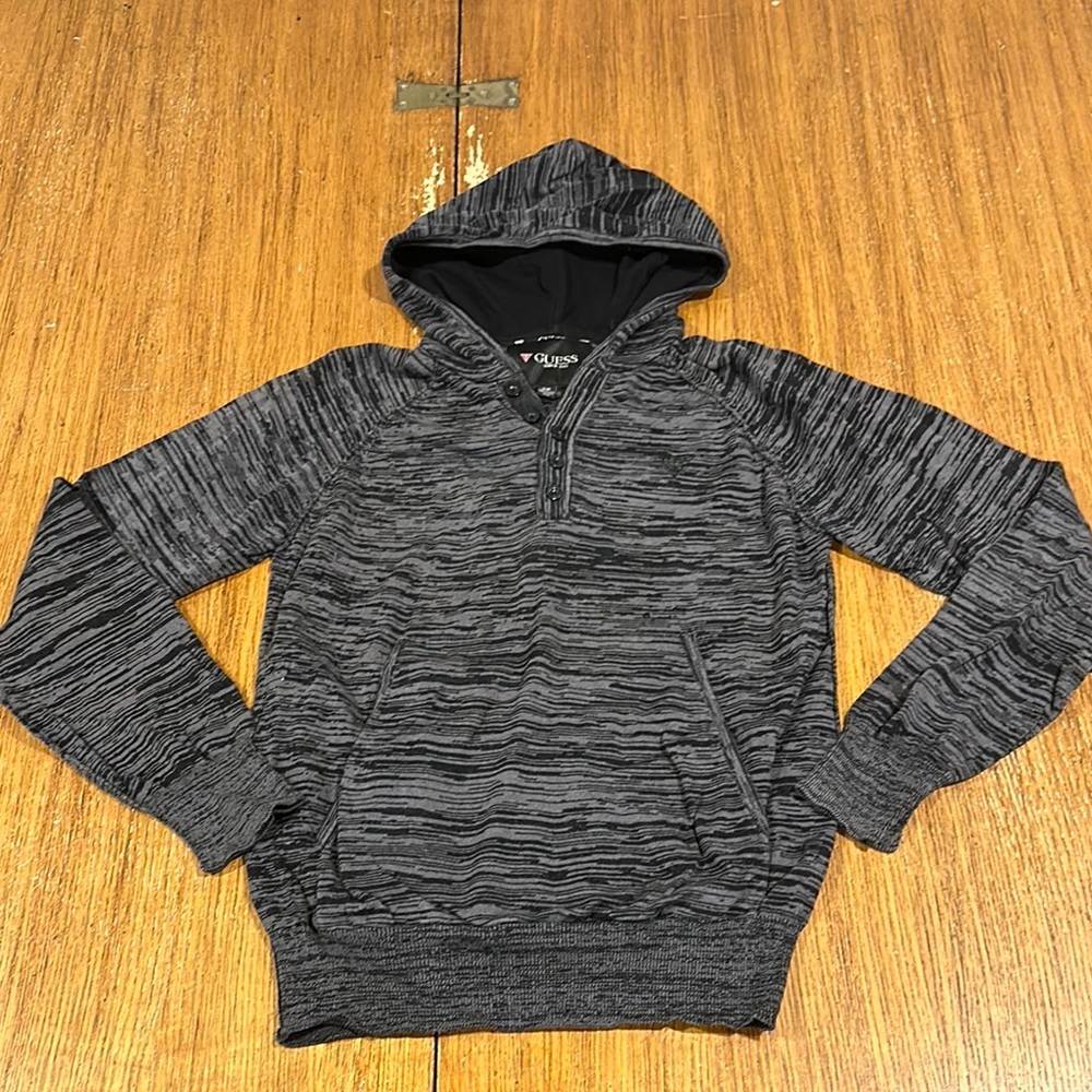 GUESS Men’s Black Shirt Hoodie